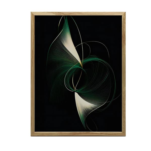 Dark Elegance of Curves Dark Elegance of Curves, 50x70 cm, sort aluminiumsramme, 230 gsm mat papir