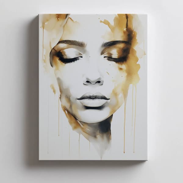 Mysterious Beauty Mysterious Beauty, 50x70 cm, guld aluminiumsramme, 230 gsm mat papir