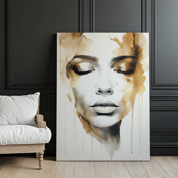 Mysterious Beauty Mysterious Beauty, 50x70 cm, guld aluminiumsramme, 230 gsm mat papir
