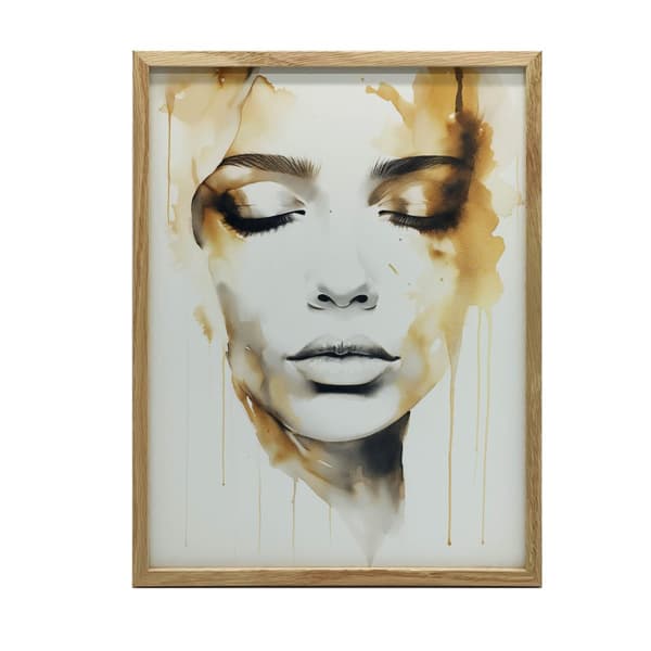 Mysterious Beauty Mysterious Beauty, 50x70 cm, guld aluminiumsramme, 230 gsm mat papir