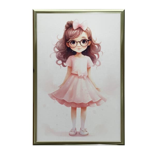 Pink Joy Pink Joy, 50x70 cm, guld aluminiumsramme, 230 gsm mat papir