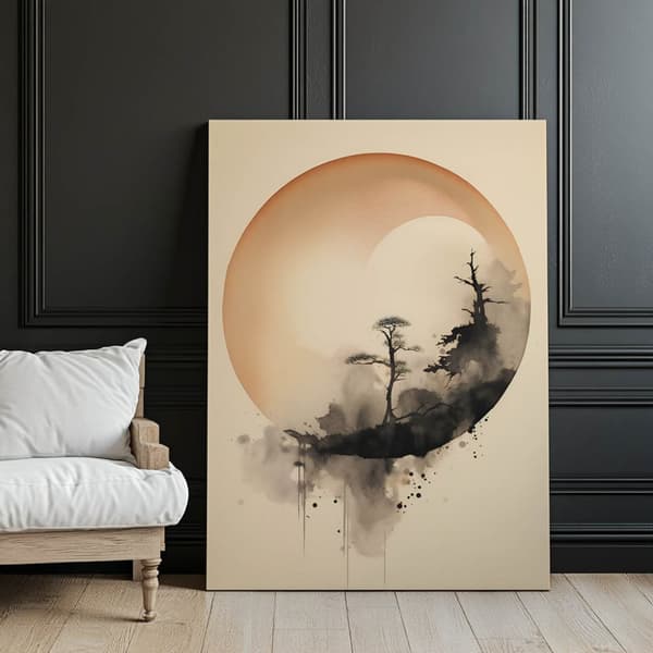 Zen Circle Zen Circle, 30x40 cm, svart aluminiumram, 230 gsm matt papper