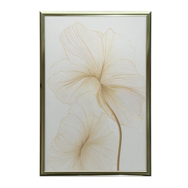 Delicate Flowers in Line Delicate Flowers in Line, 50x70 cm, guld aluminiumsramme, 230 gsm mat papir