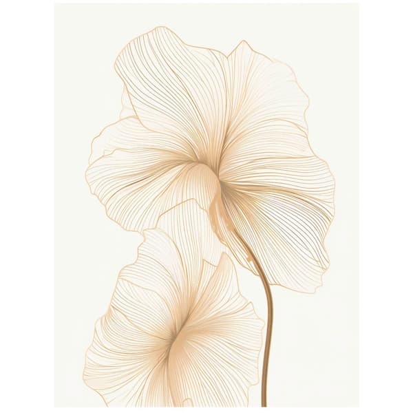Delicate Flowers in Line Delicate Flowers in Line, 70x100 cm, mørkebrun træramme, 230 gsm mat papir