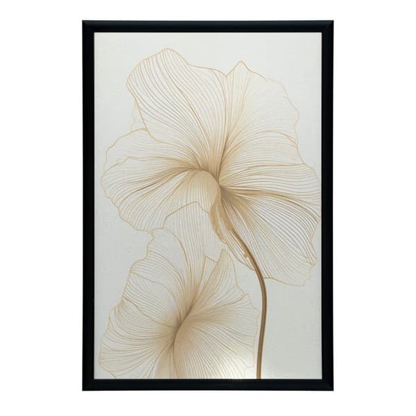 Delicate Flowers in Line Delicate Flowers in Line, 70x100 cm, mørkebrun træramme, 230 gsm mat papir