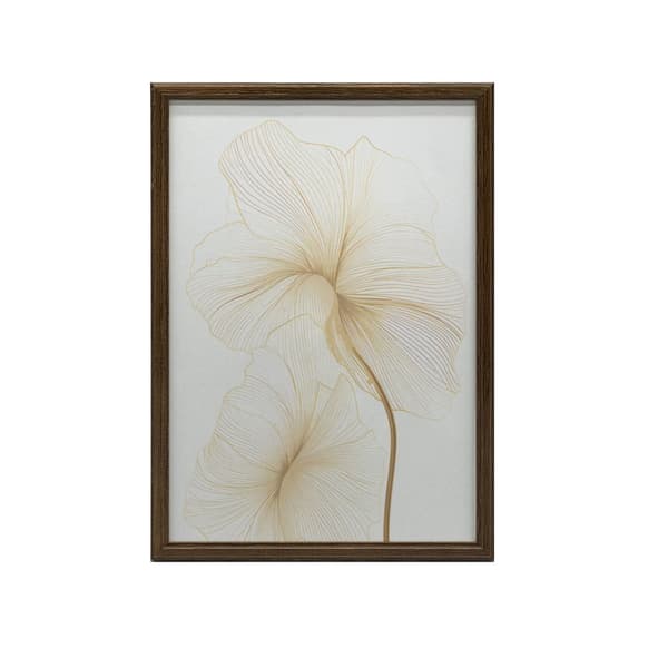 Delicate Flowers in Line Delicate Flowers in Line, 70x100 cm, mørkebrun træramme, 230 gsm mat papir