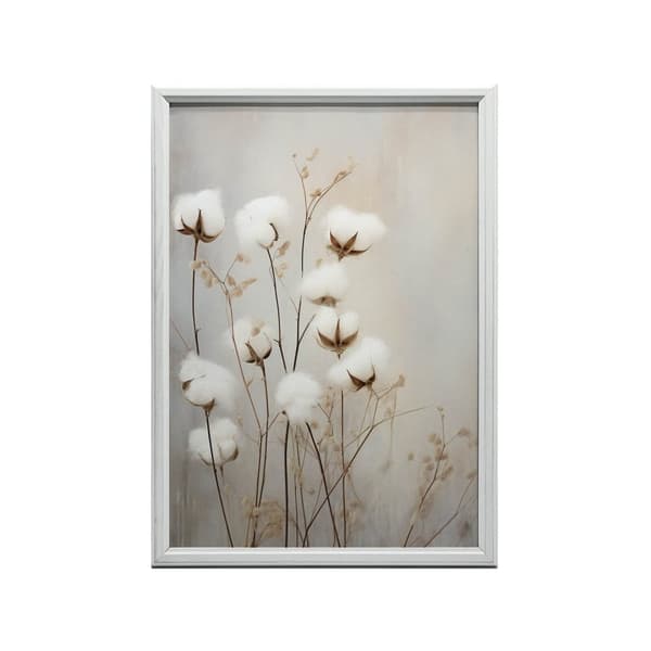 Bomuldsblomster Bomuldsblomster, 50x70 cm, lys egetræsramme, 230 gsm mat papir
