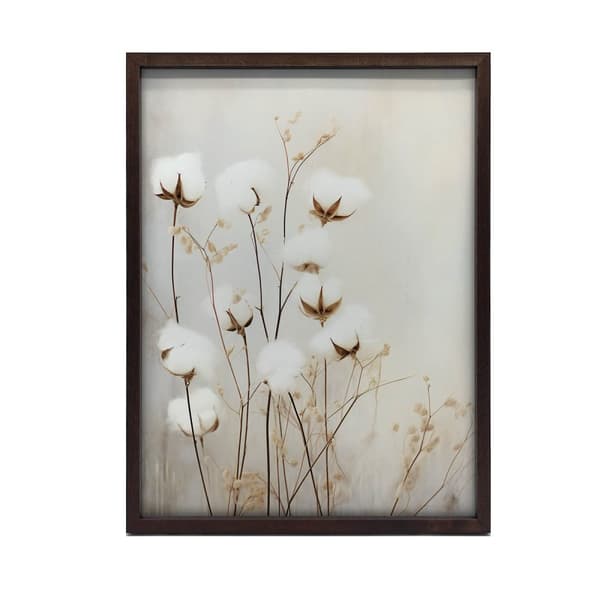 Bomuldsblomster Bomuldsblomster, 50x70 cm, lys egetræsramme, 230 gsm mat papir