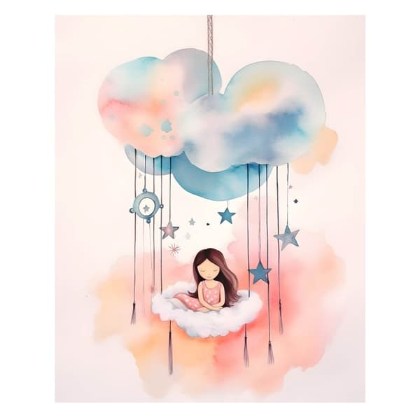 Cloud Carousel of Dreams Cloud Carousel of Dreams, 60x90 cm, guld aluminiumram, 230 gsm matt papper