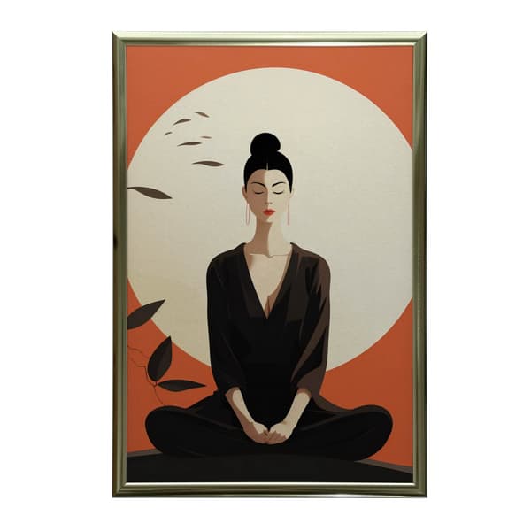 Red Peace Red Peace, 30x40 cm, sort aluminiumsramme, 230 gsm mat papir