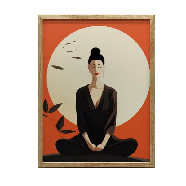 Red Peace Red Peace, 30x40 cm, sort aluminiumsramme, 230 gsm mat papir