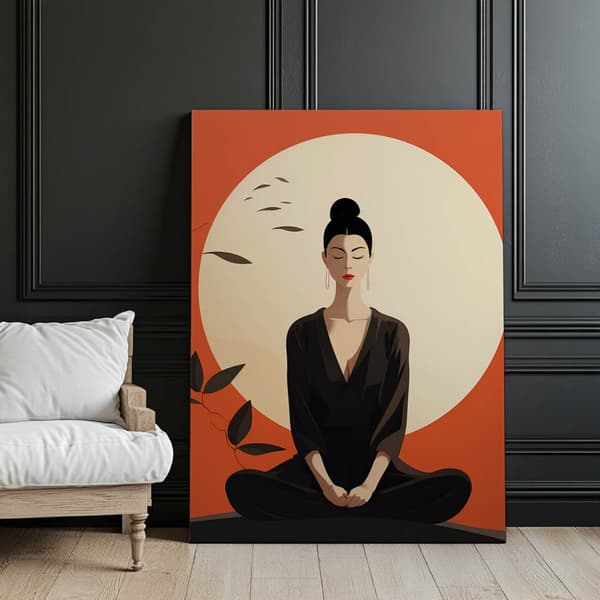 Red Peace Red Peace, 50x70 cm, guld aluminiumsramme, 230 gsm mat papir