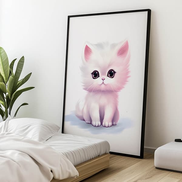 Cat Friend Cat Friend, 60x90 cm, sort aluminiumsramme, 230 gsm mat papir