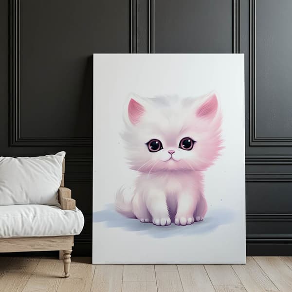 Cat Friend Cat Friend, 60x90 cm, sort aluminiumsramme, 230 gsm mat papir