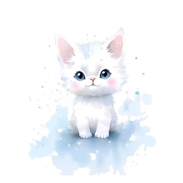 Cat Charm Cat Charm, 30x40 cm, guld aluminiumsramme, 230 gsm mat papir