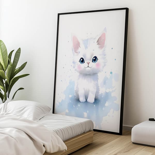 Cat Charm Cat Charm, 70x100 cm, mörkbrun träram, 230 gsm matt papper