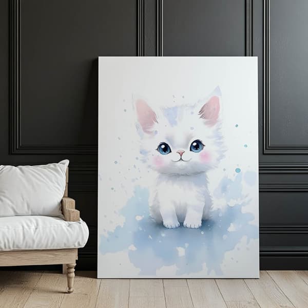 Cat Charm Cat Charm, 70x100 cm, mörkbrun träram, 230 gsm matt papper