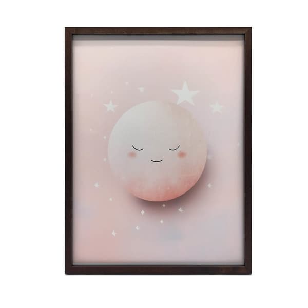 Mysterious Pink Moon Mysterious Pink Moon, 60x90 cm, guld aluminiumsramme, 230 gsm mat papir