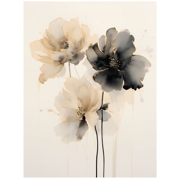 Floral Dance Floral Dance, 30x40 cm, guld aluminiumram, 230 gsm matt papper