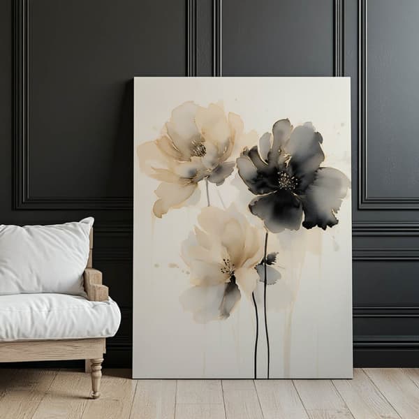 Floral Dance Floral Dance, 30x40 cm, guld aluminiumram, 230 gsm matt papper