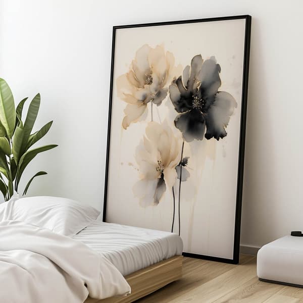 Floral Dance Floral Dance, 50x70 cm, guld aluminiumram, 230 gsm matt papper