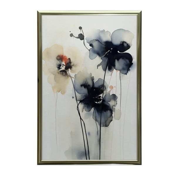 Dynamics of Flowers i akvarel Dynamics of Flowers i akvarel, 30x40 cm, guld-aluminiumsramme, 230 gsm mat papir