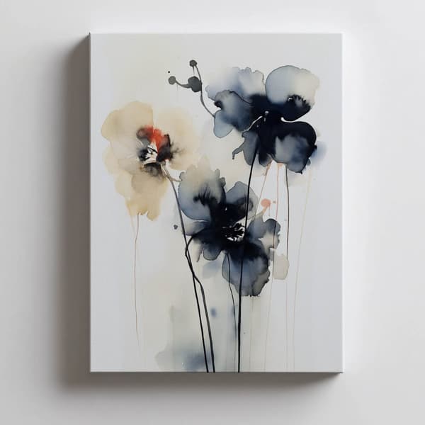 Dynamics of Flowers i akvarel Dynamics of Flowers i akvarel, 40x50 cm, guld aluminiumsramme, 230 gsm mat papir