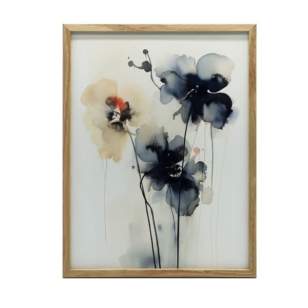 Dynamics of Flowers i akvarel Dynamics of Flowers i akvarel, 40x50 cm, guld aluminiumsramme, 230 gsm mat papir