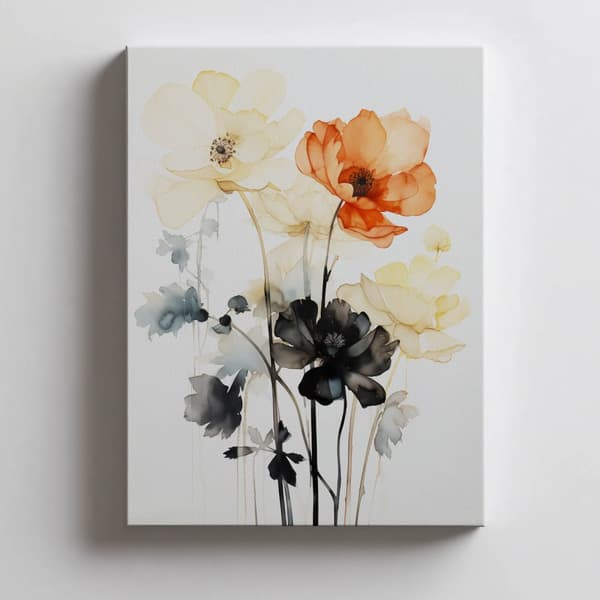 Blomstersymfoni i akvarel Blomstersymfoni i akvarel, 30x40 cm, uindrammet, 230 gsm mat papir