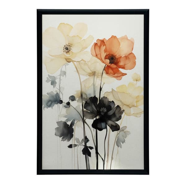 Blomsymfoni i akvarell Blomsymfoni i akvarell, 50x70 cm, ram i guld aluminium, 230 gsm matt papper