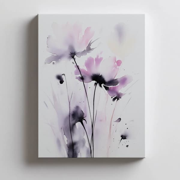 Delikate akvarelblomster Delikate akvarelblomster, 40x50 cm, uindrammet, 230 gsm mat papir