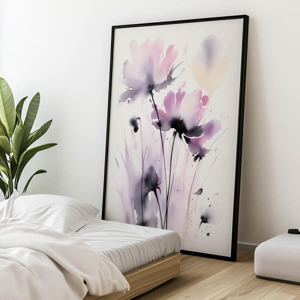 Delikate akvarelblomster Delikate akvarelblomster, 40x50 cm, uindrammet, 230 gsm mat papir