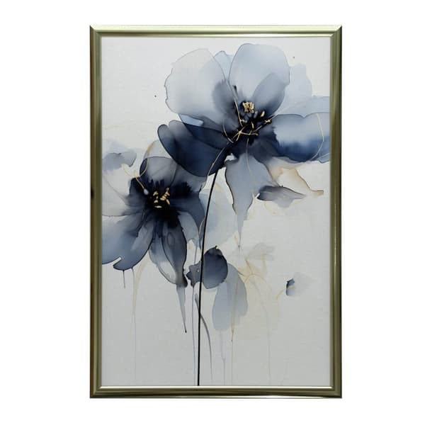 Navy Blue Elegance in Watercolour Navy Blue Elegance in Watercolour, 30x40 cm, kehystämätön, premium canvas paareilla