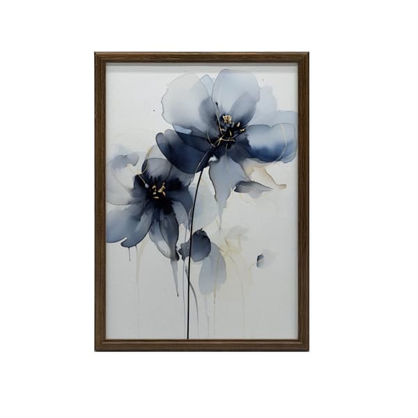 Navy Blue Elegance in Watercolour Navy Blue Elegance in Watercolour, 30x40 cm, kehystämätön, premium canvas paareilla
