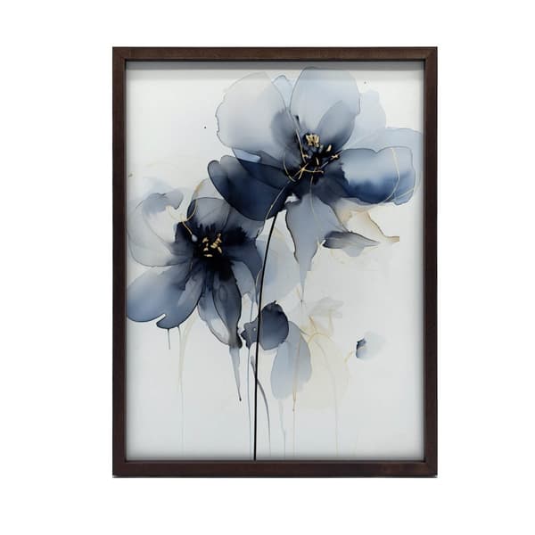 Navy Blue Elegance in Watercolour Navy Blue Elegance in Watercolour, 30x40 cm, kehystämätön, premium canvas paareilla