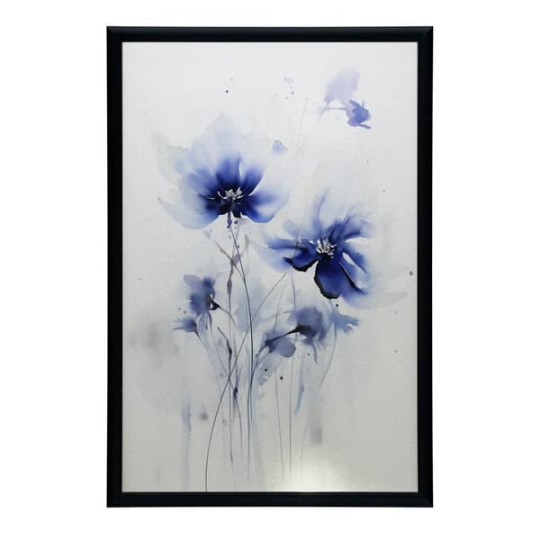 Delicate Blue Flowers Delicate Blue Flowers, 70x100 cm, svart aluminiumram, 230 gsm matt papper