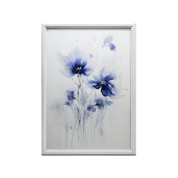 Delicate Blue Flowers Delicate Blue Flowers, 70x100 cm, svart aluminiumram, 230 gsm matt papper