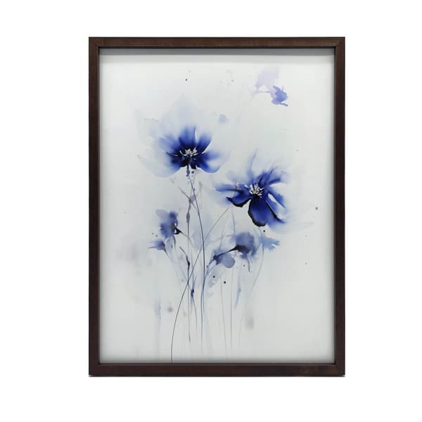 Delicate Blue Flowers Delicate Blue Flowers, 70x100 cm, svart aluminiumram, 230 gsm matt papper