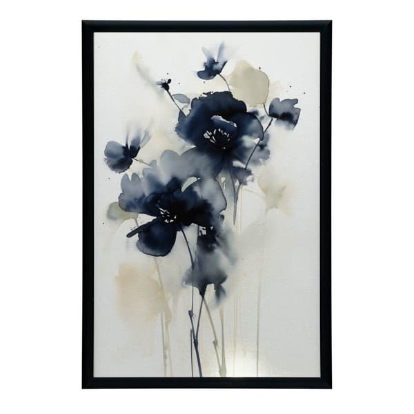 Mørkeblå blomster Mørkeblå blomster, 30x40 cm, uindrammet, 230 gsm mat papir