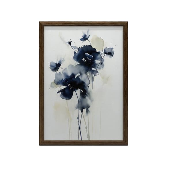 Mørkeblå blomster Mørkeblå blomster, 60x90 cm, uindrammet, 230 gsm mat papir