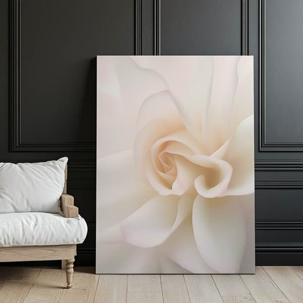 Ethereal White Rose Ethereal White Rose, 70x100 cm, lys egetræsramme, 230 gsm mat papir