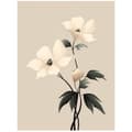 Miniatyrbild 3 av 10: White Elegance - Minimalist Floral Poster White Elegance - Minimalist Floral Poster, 30x40 cm, ljus ekträram, 230 gsm matt papper