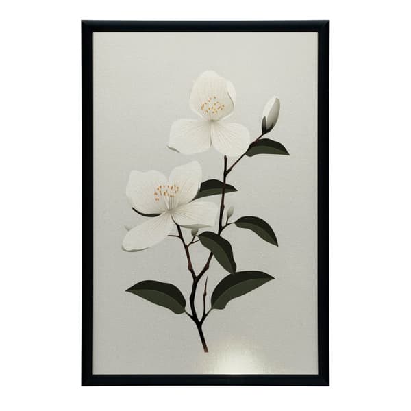 Jasmine Branch Jasmine Branch, 30x40 cm, guld aluminiumsramme, 230 gsm mat papir