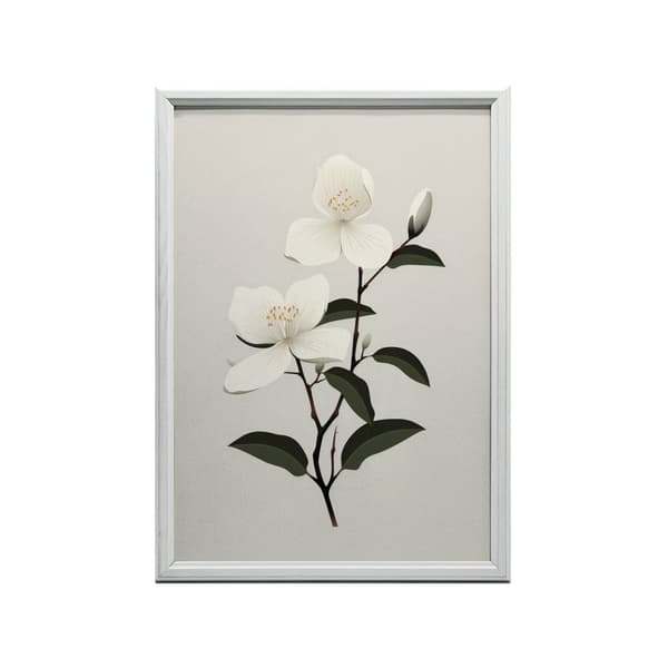 Jasmine Branch Jasmine Branch, 30x40 cm, guld aluminiumsramme, 230 gsm mat papir