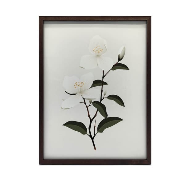 Jasmine Branch Jasmine Branch, 30x40 cm, guld aluminiumsramme, 230 gsm mat papir