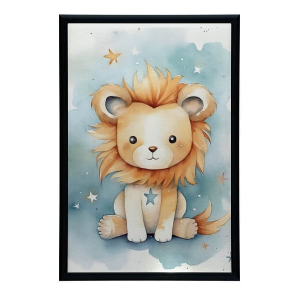 Lion's Shine of Dreams Lion's Shine of Dreams, 30x40 cm, mörkbrun träram, 230 gsm matt papper
