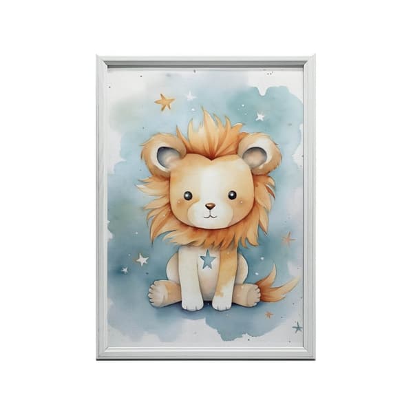 Lion's Shine of Dreams Lion's Shine of Dreams, 30x40 cm, hvid træramme, 230 gsm mat papir