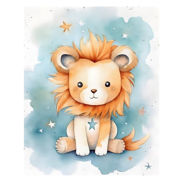 Lion's Shine of Dreams Lion's Shine of Dreams, 70x100 cm, guld aluminiumsramme, 230 gsm mat papir