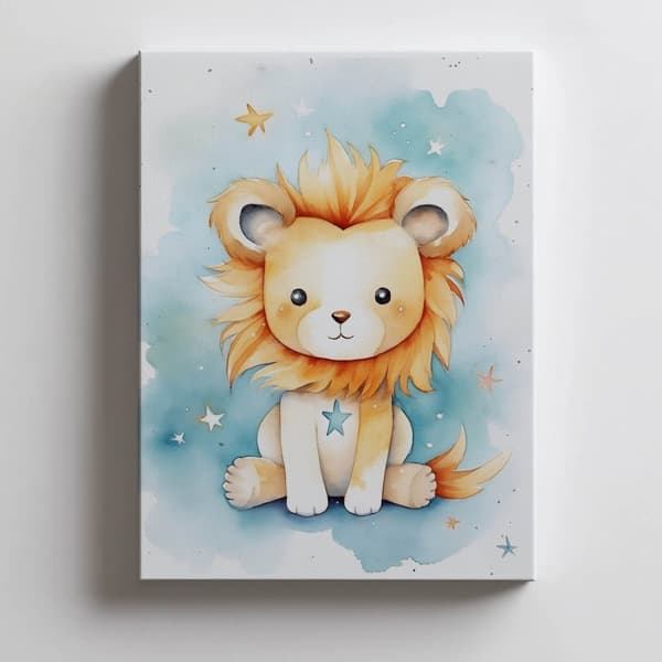 Lion's Shine of Dreams Lion's Shine of Dreams, 70x100 cm, guld aluminiumsramme, 230 gsm mat papir