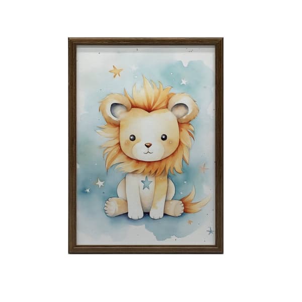 Lion's Shine of Dreams Lion's Shine of Dreams, 70x100 cm, guld aluminiumsramme, 230 gsm mat papir